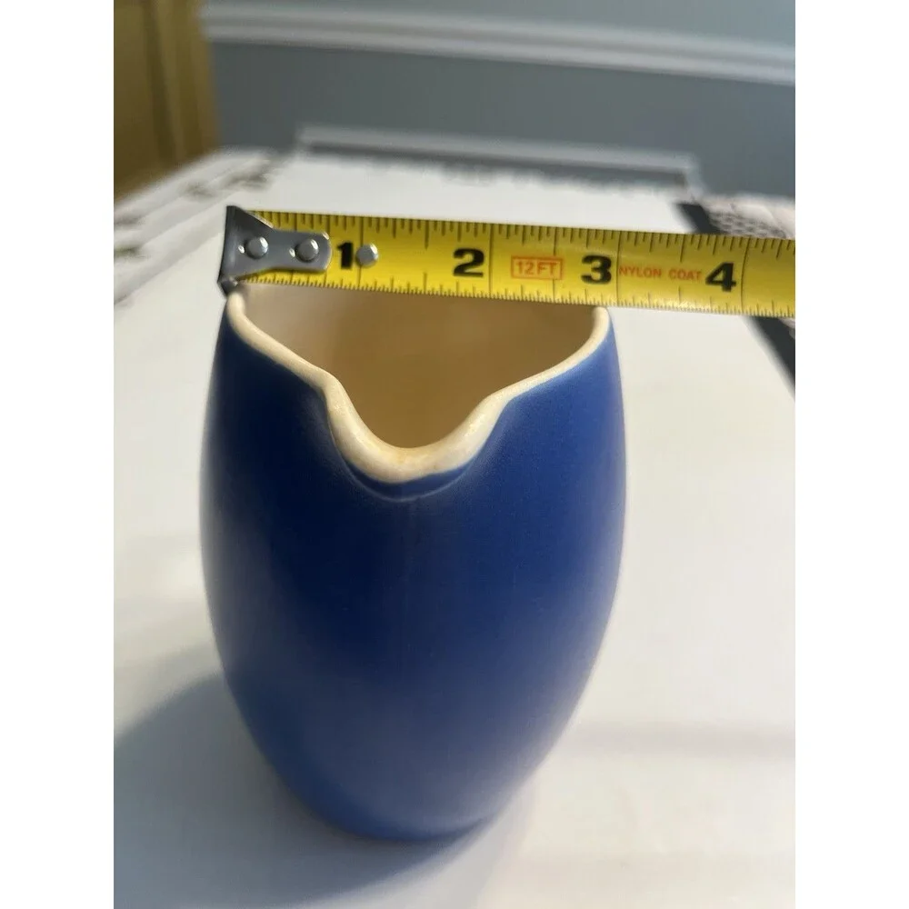 Devon Pottery Matte Blue “Digby” Pitcher Jug Creamer England